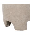 PUF BEIGE TEJIDO SALÓN 53 X 41 X 38 CM