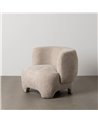 SILLÓN BEIGE TEJIDO SALÓN 80 X 80 X 71 CM