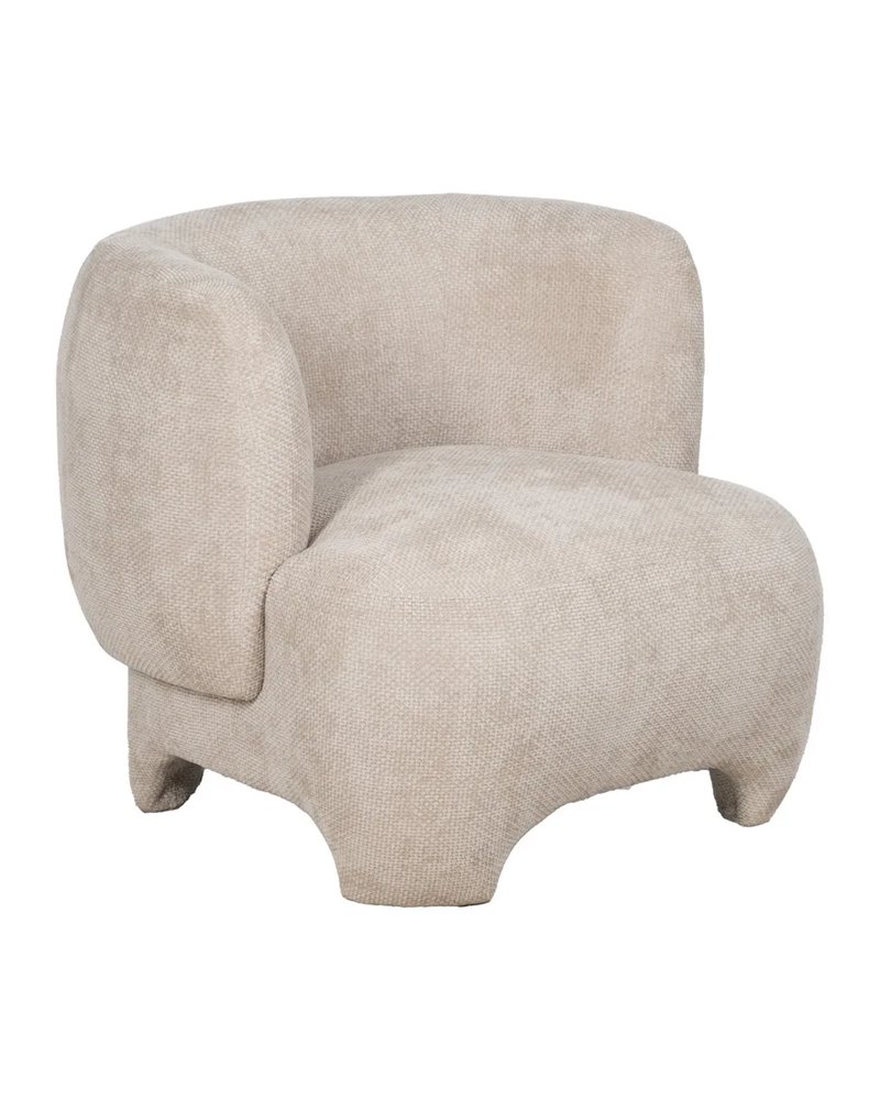 SILLÓN BEIGE TEJIDO SALÓN 80 X 80 X 71 CM