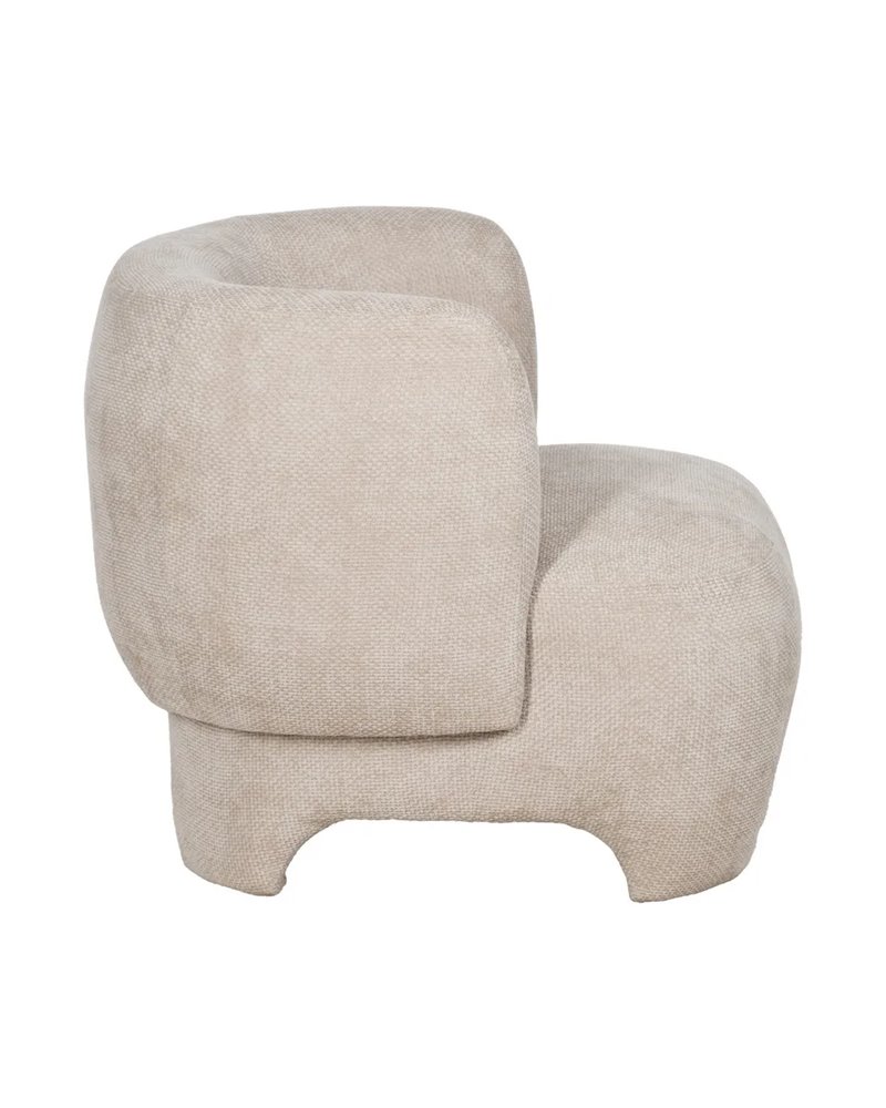 SILLÓN BEIGE TEJIDO SALÓN 80 X 80 X 71 CM
