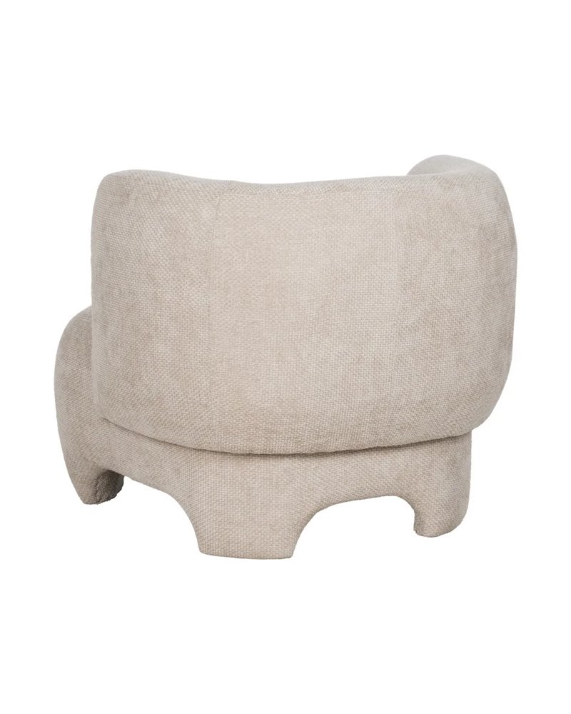 SILLÓN BEIGE TEJIDO SALÓN 80 X 80 X 71 CM