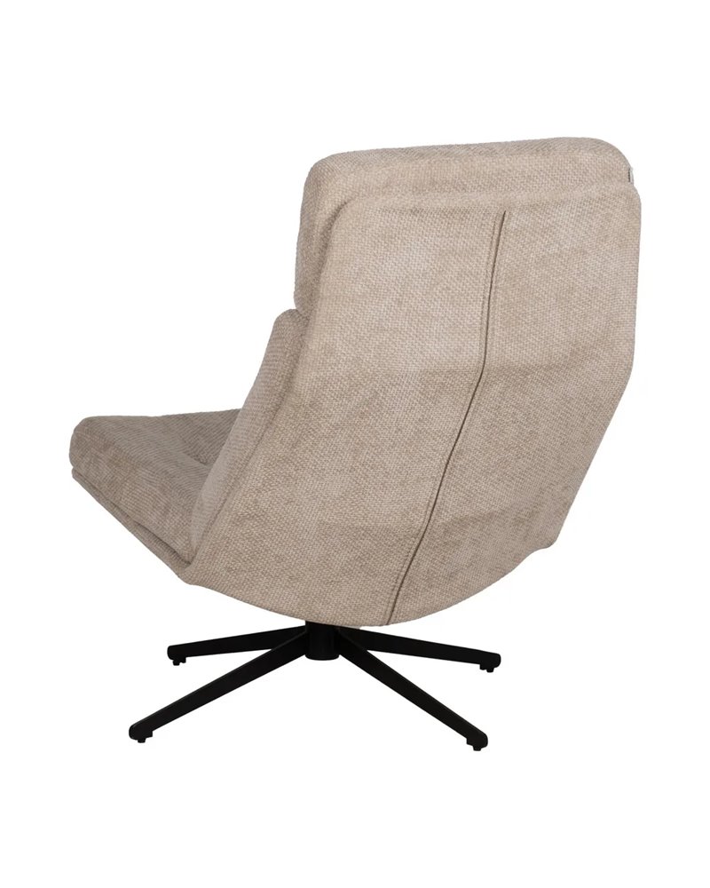 SILLÓN GIRATORIO BEIGE TEJIDO-METAL 65 X 98 X 93 CM