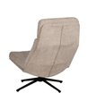 SILLÓN GIRATORIO BEIGE TEJIDO-METAL 65 X 98 X 93 CM