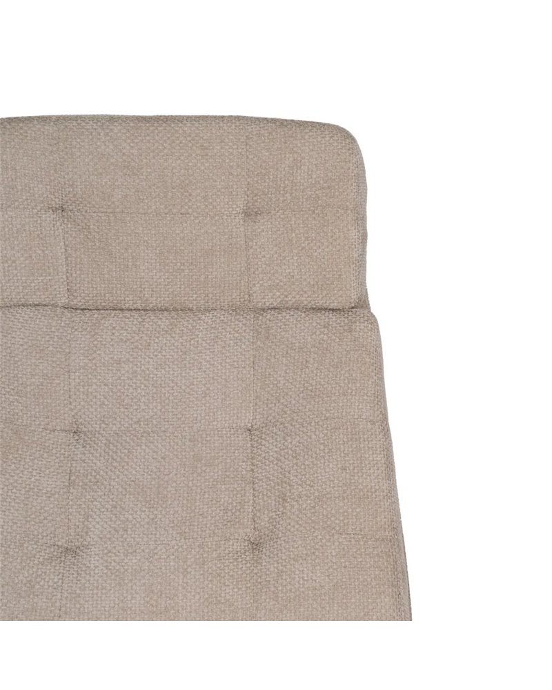 SILLÓN GIRATORIO BEIGE TEJIDO-METAL 65 X 98 X 93 CM