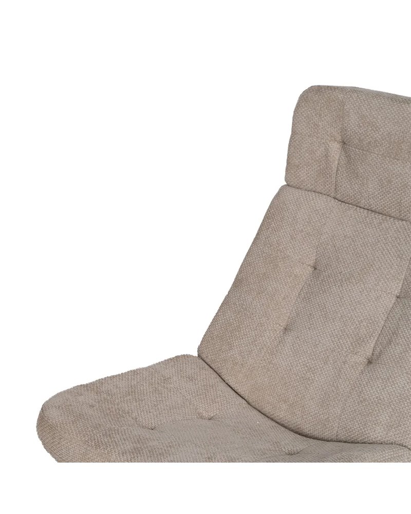 SILLÓN GIRATORIO BEIGE TEJIDO-METAL 65 X 98 X 93 CM
