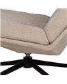 SILLÓN GIRATORIO BEIGE TEJIDO-METAL 65 X 98 X 93 CM