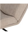 SILLÓN GIRATORIO BEIGE TEJIDO-METAL 65 X 98 X 93 CM