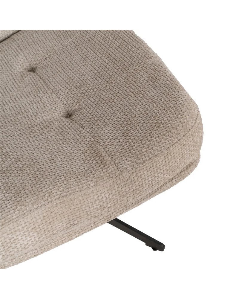 SILLÓN GIRATORIO BEIGE TEJIDO-METAL 65 X 98 X 93 CM