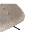 SILLÓN GIRATORIO BEIGE TEJIDO-METAL 65 X 98 X 93 CM