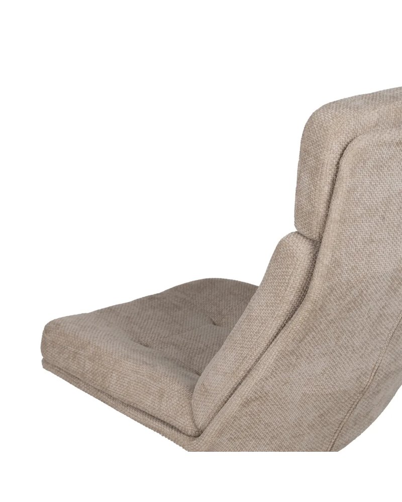 SILLÓN GIRATORIO BEIGE TEJIDO-METAL 65 X 98 X 93 CM