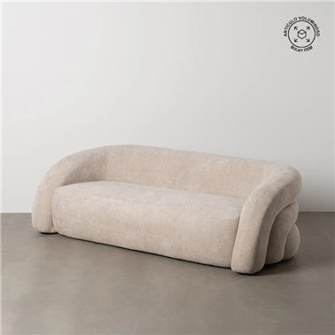 SOFÁ BEIGE TEJIDO SALÓN 200 X 89 X 61 CM