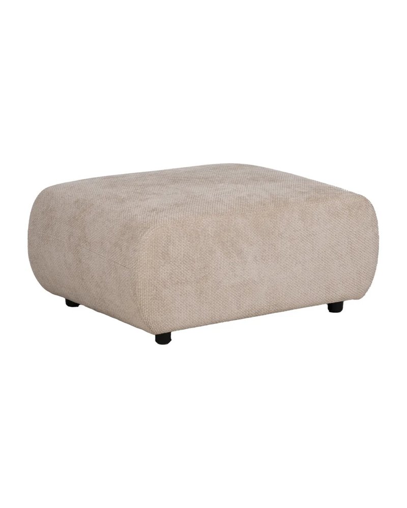 PUF BEIGE TEJIDO SALÓN 66 X 87 X 39 CM