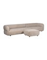 PUF BEIGE TEJIDO SALÓN 66 X 87 X 39 CM