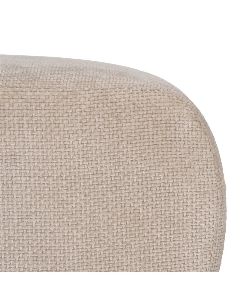 PUF BEIGE TEJIDO SALÓN 66 X 87 X 39 CM