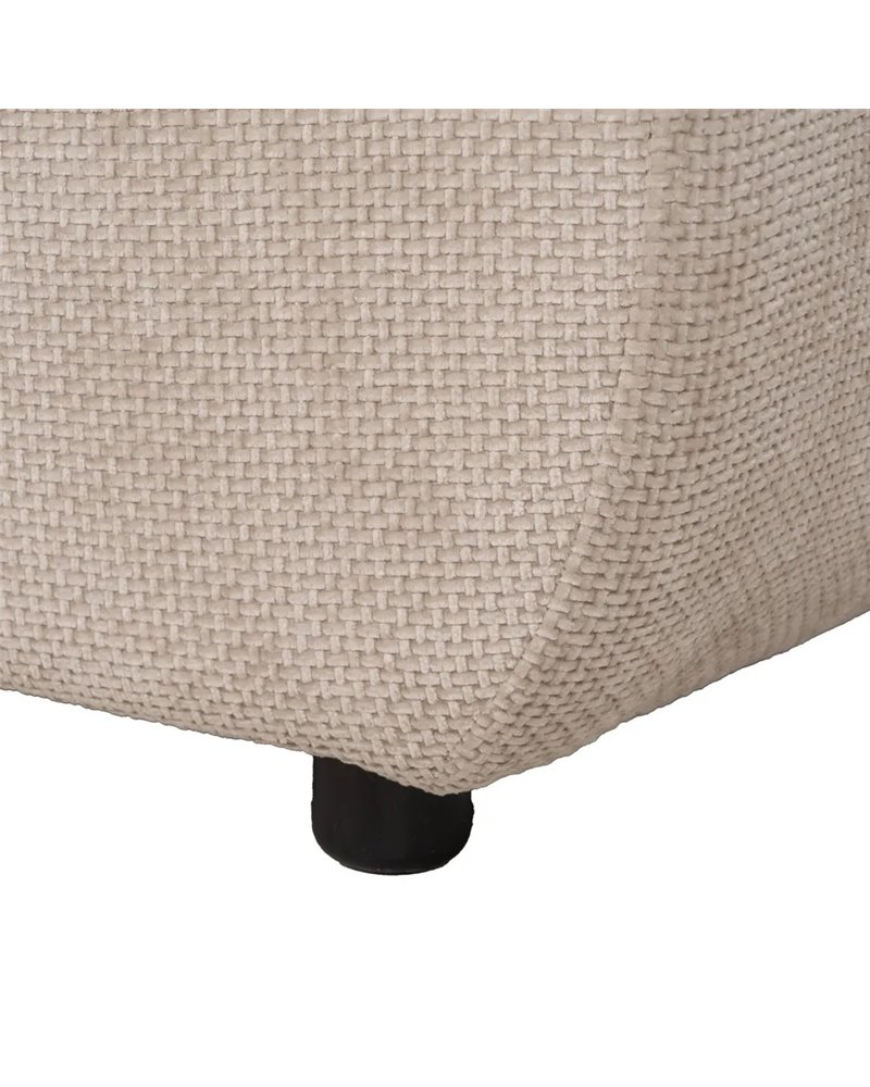 PUF BEIGE TEJIDO SALÓN 66 X 87 X 39 CM