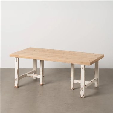 MESA CENTRO NATURAL-BLANCO 120 X 60 X 48 CM