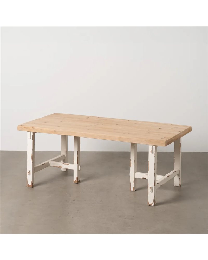 MESA CENTRO NATURAL-BLANCO 120 X 60 X 48 CM