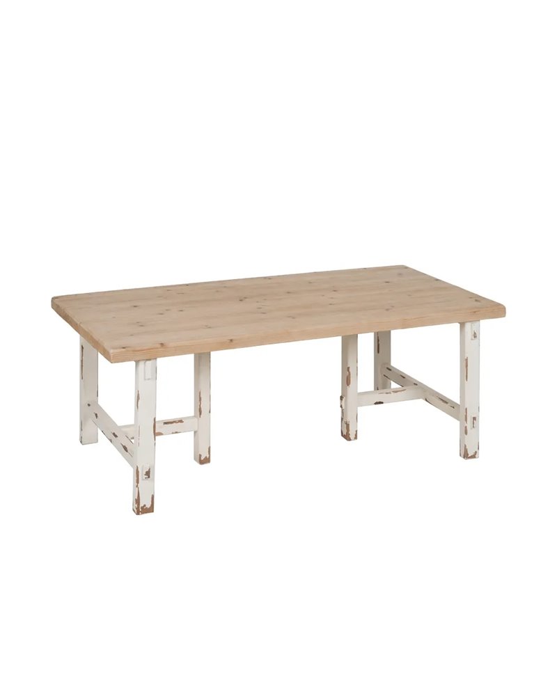 MESA CENTRO NATURAL-BLANCO 120 X 60 X 48 CM