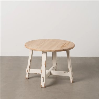 MESA CENTRO NATURAL-BLANCO 60 X 60 X 45 CM