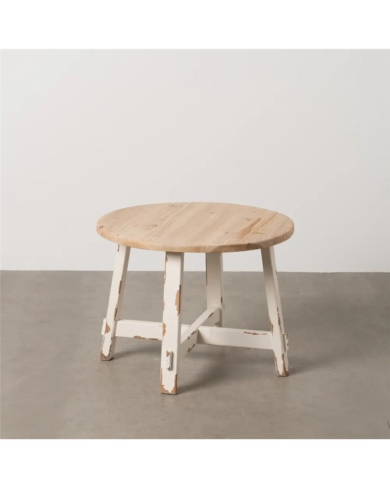 MESA CENTRO NATURAL-BLANCO 60 X 60 X 45 CM