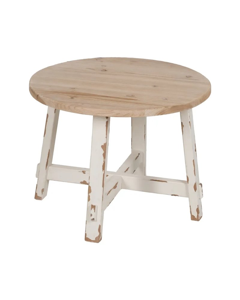 MESA CENTRO NATURAL-BLANCO 60 X 60 X 45 CM