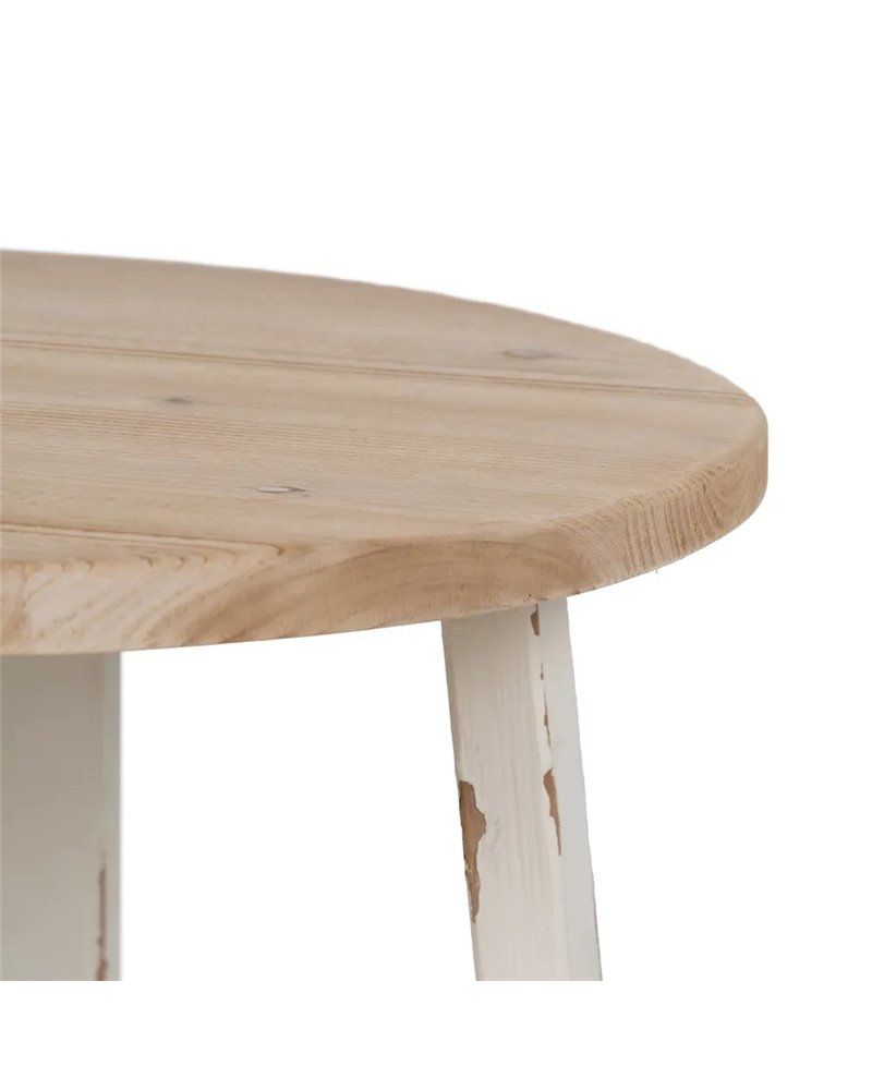 MESA CENTRO NATURAL-BLANCO 60 X 60 X 45 CM