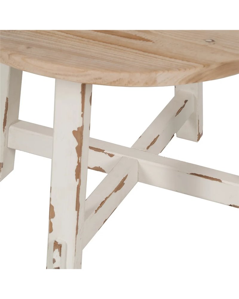 MESA CENTRO NATURAL-BLANCO 60 X 60 X 45 CM