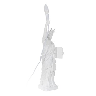 LÁMPARA MESA ESTATUA BLANCO...