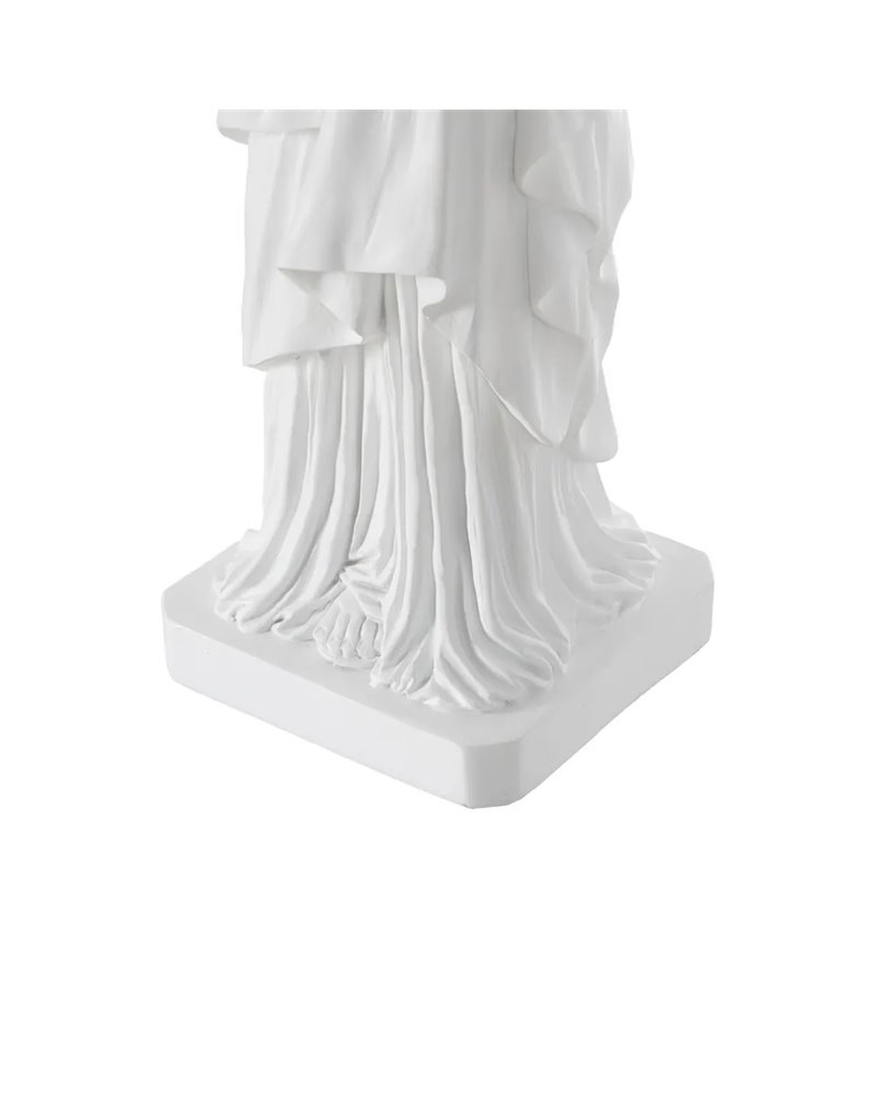 LÁMPARA MESA ESTATUA BLANCO RESINA 18,50 X 17 X 57 CM