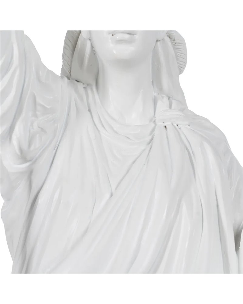 LÁMPARA MESA ESTATUA BLANCO RESINA 18,50 X 17 X 57 CM