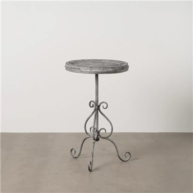 MESITA GRIS METAL 45,50 X 45,50 X 73,50 CM