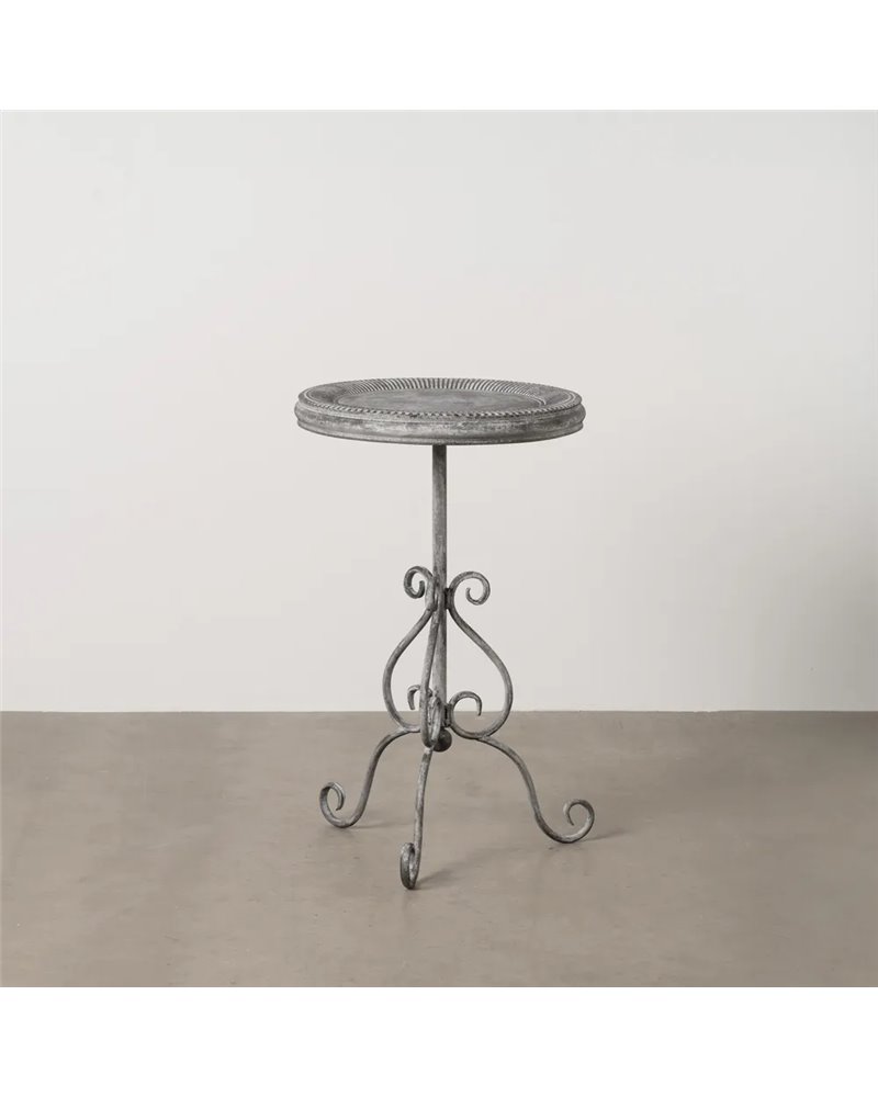 MESITA GRIS METAL 45,50 X 45,50 X 73,50 CM