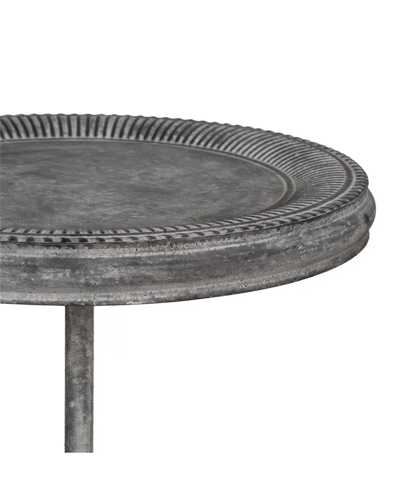 MESITA GRIS METAL 45,50 X 45,50 X 73,50 CM