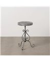 MESITA GRIS METAL 36 X 36 X 61 CM