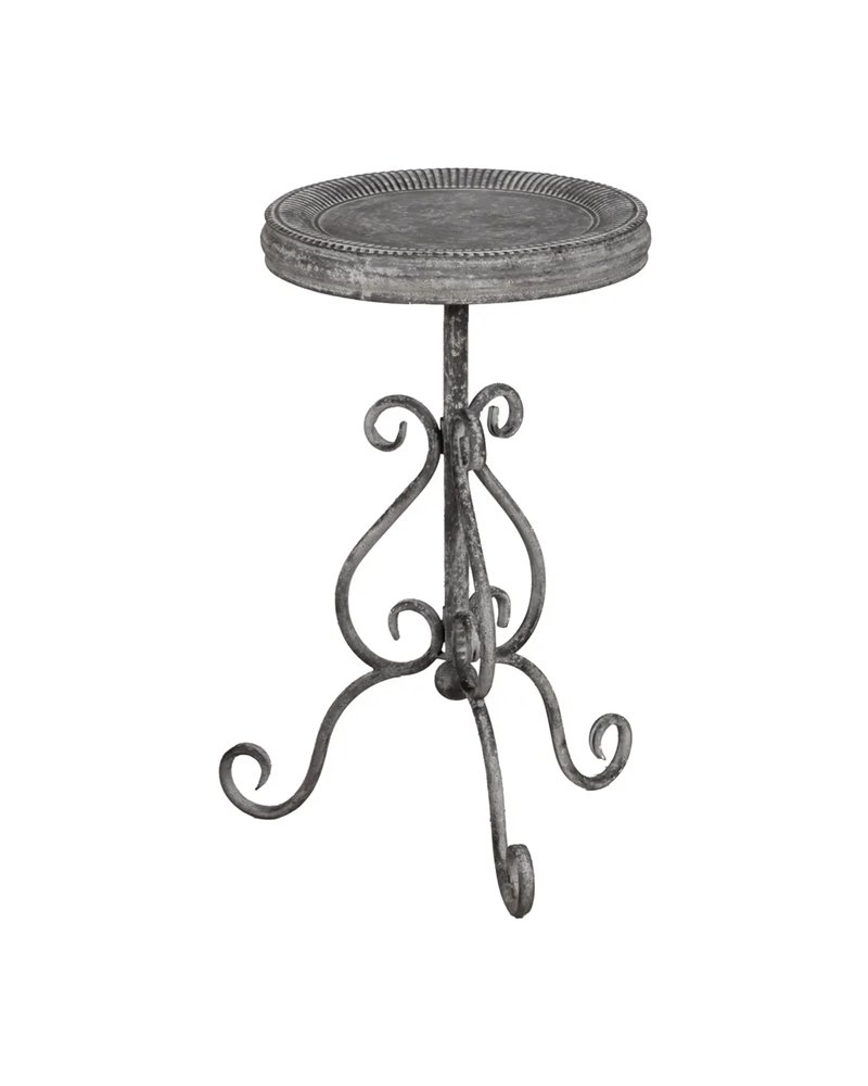 MESITA GRIS METAL 36 X 36 X 61 CM