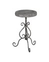 MESITA GRIS METAL 36 X 36 X 61 CM