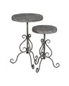 MESITA GRIS METAL 36 X 36 X 61 CM