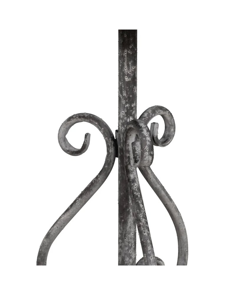 MESITA GRIS METAL 36 X 36 X 61 CM