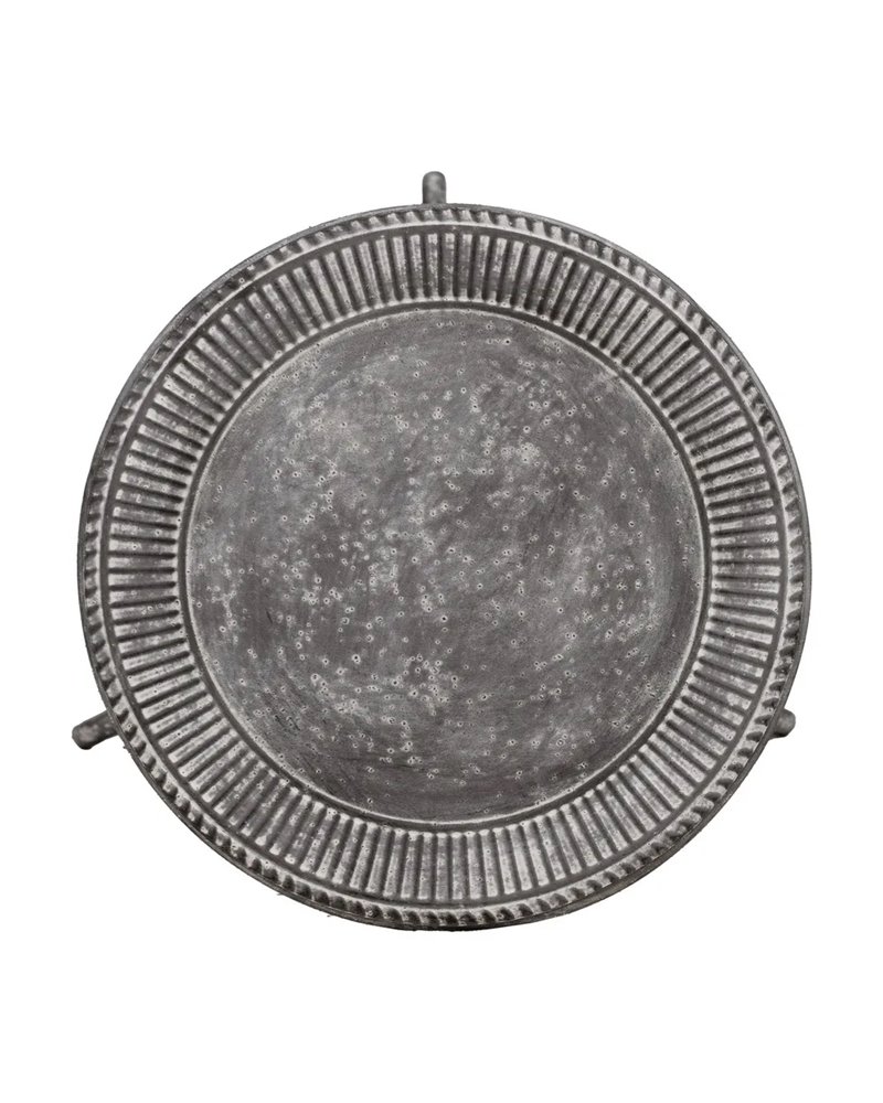 MESITA GRIS METAL 36 X 36 X 61 CM