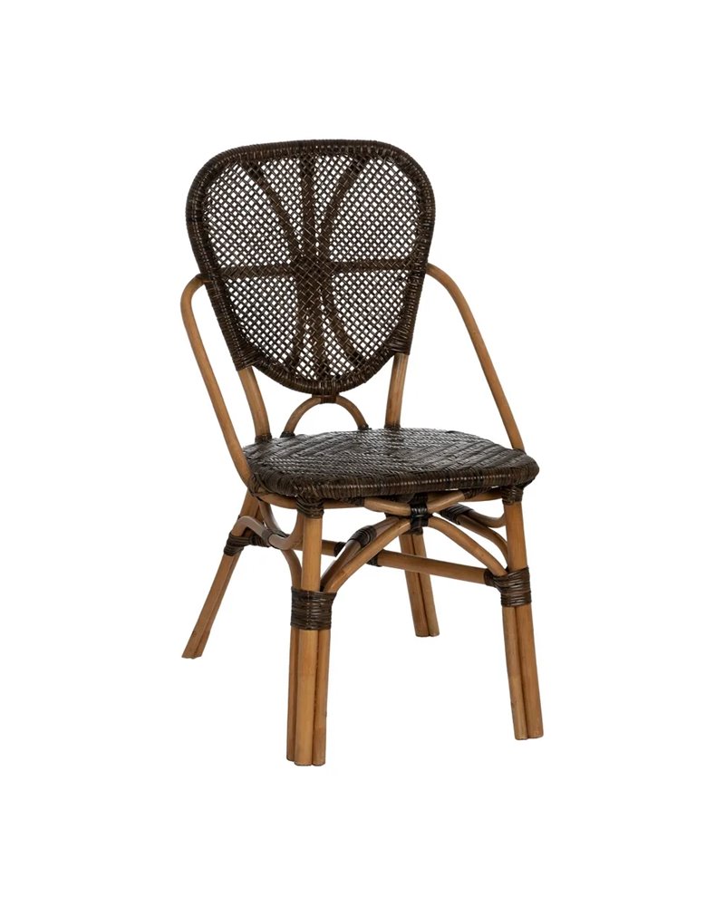 SILLA NATURAL-NEGRO MADERA 50 X 57 X 91 CM