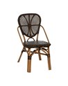 SILLA NATURAL-NEGRO MADERA 50 X 57 X 91 CM