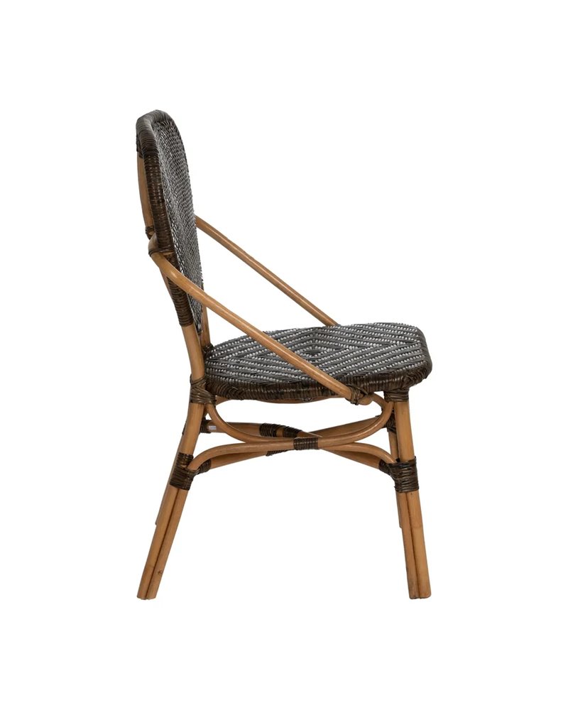 SILLA NATURAL-NEGRO MADERA 50 X 57 X 91 CM