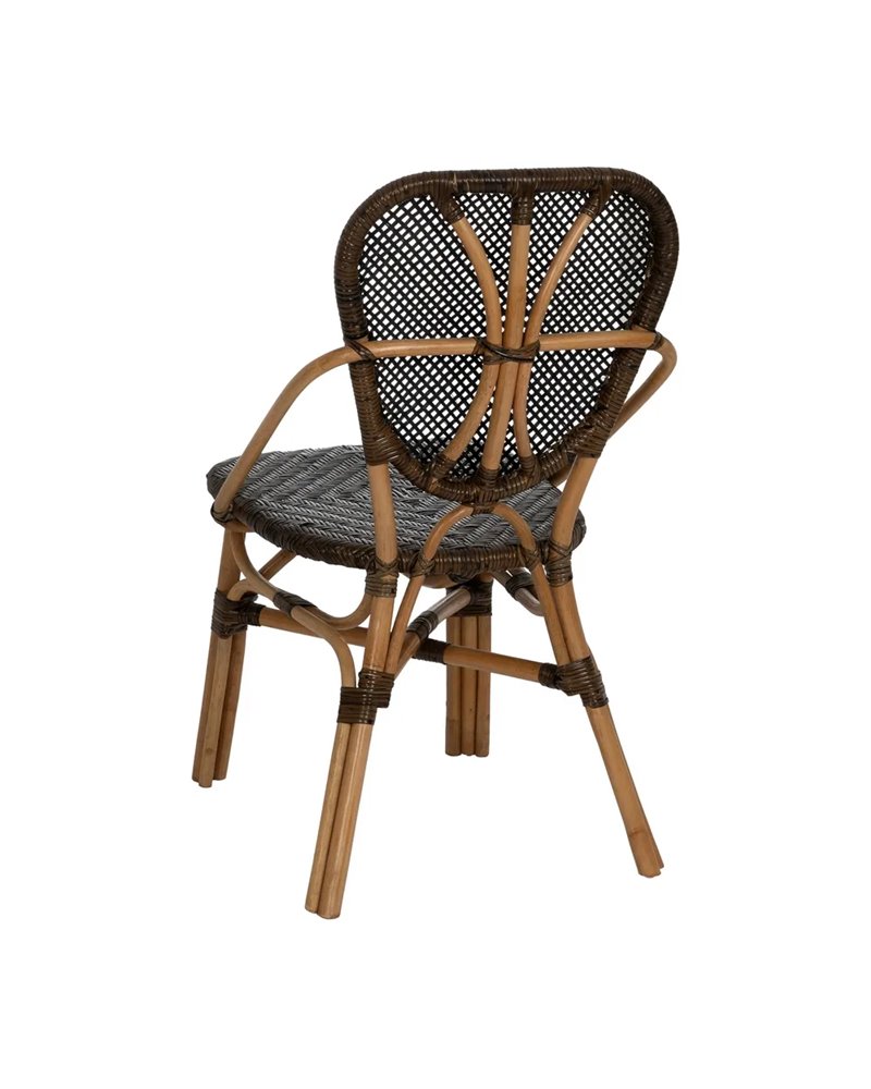 SILLA NATURAL-NEGRO MADERA 50 X 57 X 91 CM