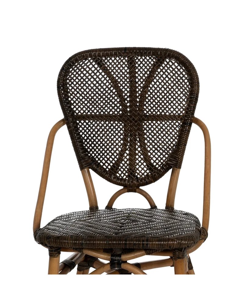 SILLA NATURAL-NEGRO MADERA 50 X 57 X 91 CM