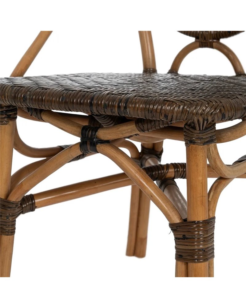 SILLA NATURAL-NEGRO MADERA 50 X 57 X 91 CM