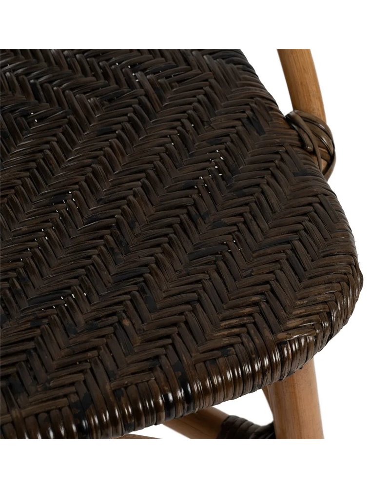 SILLA NATURAL-NEGRO MADERA 50 X 57 X 91 CM