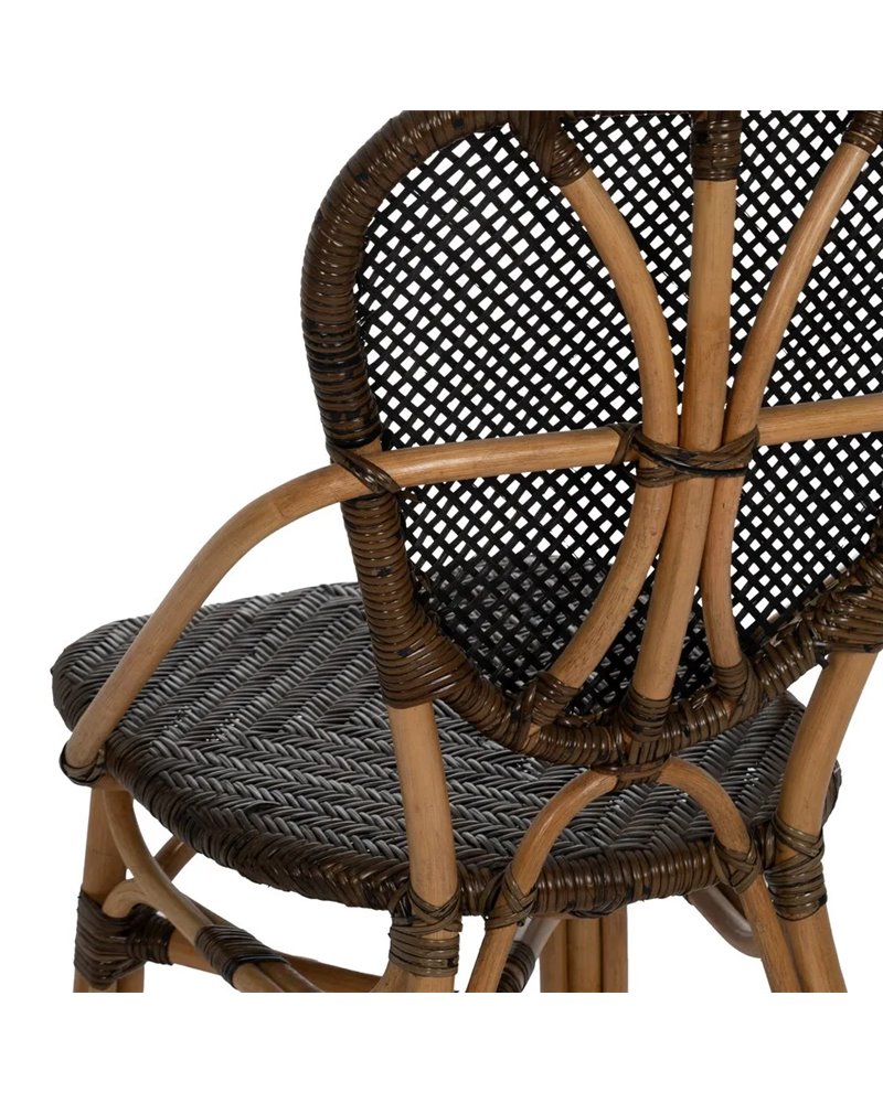 SILLA NATURAL-NEGRO MADERA 50 X 57 X 91 CM