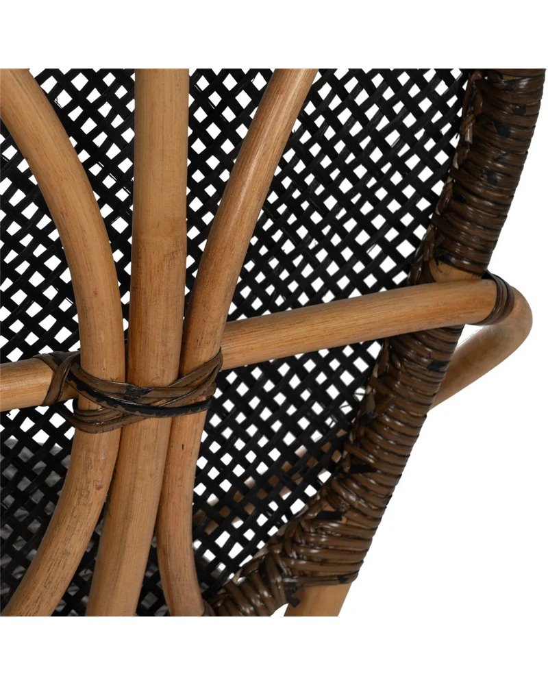 SILLA NATURAL-NEGRO MADERA 50 X 57 X 91 CM