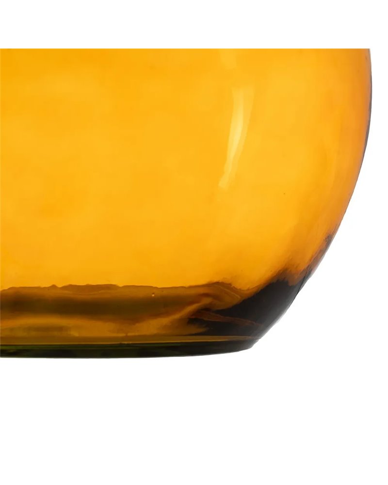 PORTAVELAS NARANJA VIDRIO RECICLADO 29 X 29 X 35,50 CM