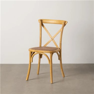 SILLA ASPAS NATURAL MADERA 50 X 56 X 87 CM